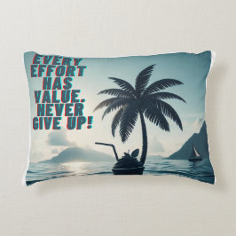 Elke inspanning doet ertoe, geef nooit op accent kussen