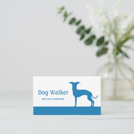 Elke Italiaanse kleur Greyhound - Dog Walker Visitekaartje (Staand voorkant)