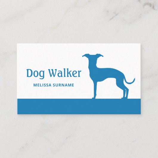 Elke Italiaanse kleur Greyhound - Dog Walker Visitekaartje (Voorkant)