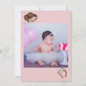 Elke jaar western cowgirl foto verjaardag kaart (Achterkant)