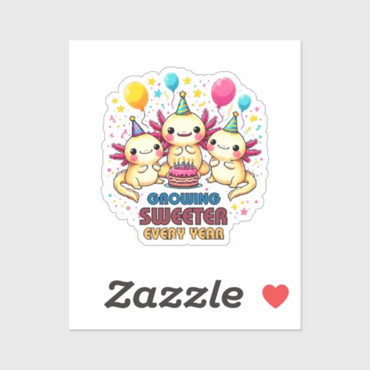 Elke jaar zoeter wordend  sticker (Vel)