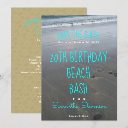 Elke jaarlijkse uitnodiging van de Basis van de Be (Voorkant / Achterkant)