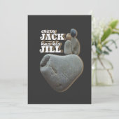 Elke Jack heeft zijn Jill - Love Rules Stone Art Feestdagenkaart (Staand voorkant)