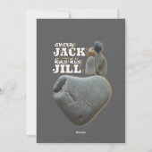 Elke Jack heeft zijn Jill - Love Rules Stone Art Feestdagenkaart (Achterkant)
