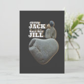 Elke Jack heeft zijn Jill - Love Rules Stone Art Kaart (Staand voorkant)