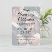 ELKE Jubileum 2 Foto Elegant Schrift Overlay Save The Date (Staand voorkant)