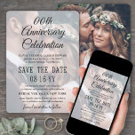 ELKE Jubileum 2 Foto Elegant Script Overlay Save The Date<br><div class="desc">Maak het blijde nieuws van jullie jubileum bekend met unieke op maat gemaakte foto-overlay save-the-date uitnodigingen. De twee foto's en alle teksten zijn eenvoudig aan te passen voor elk jubileumjaar. Pas het aan voor elk soort huwelijksfeest, zoals een hernieuwde belofteceremonie, vervolghuwelijk, cocktailparty of dinerfeest. Je kunt ook alle belangrijke details...</div>