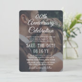 ELKE Jubileum 2 Foto Elegante witte tekstoverlay Save The Date (Staand voorkant)