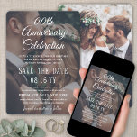 ELKE Jubileum 2 Foto Elegante witte tekstoverlay Save The Date<br><div class="desc">Maak het verheugende nieuws van jullie aankomende jubileum bekend met unieke op maat gemaakte foto-overlay save-the-date uitnodigingen. De twee foto's en alle teksten zijn eenvoudig aan te passen voor elk getrouwd jaar. Pas het aan voor elk soort huwelijksviering, zoals een hernieuwde beloftenisse, een vervolghuwelijk, een receptie met cocktailuur of een...</div>