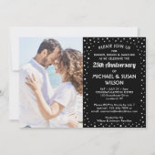 ELKE Jubileum 2 Foto Proost Zwart & Wit Party Kaart (Achterkant)