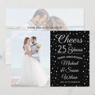 ELKE Jubileum 2 Foto Proost Zwart & Wit Party Kaart