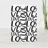Elke Jubileum Black Love Text Heart Foto Kaart (Achterkant)