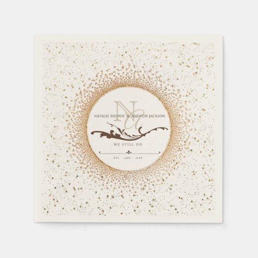 ELKE Jubileum Elegante Monogram servet (Voorkant)