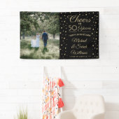 ELKE Jubileum Felicitaties Elegante Foto Zwart & G Spandoek (Insitu)