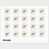 Elke Jubileum Gold Hearts Confetti Vierkante Sticker (Vel)