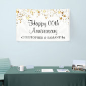 Elke Jubileum Gold Stars Foto aangepast Spandoek (Beurs)