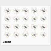 Elke jubileum gouden harten confetti hart sticker (Vel)