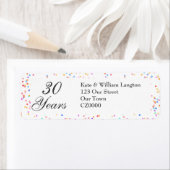 Elke jubileum romantische regenboog confetti etiket (Insitu)