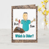 Elke Kaart van de Age Funny Birthday voor hem (Gele Bloem)