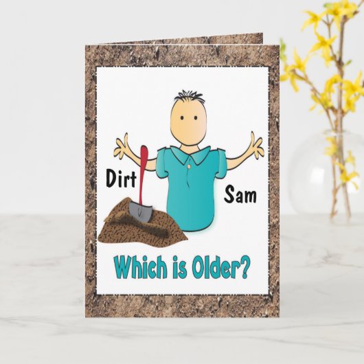 Elke Kaart van de Age Funny Birthday voor hem (Gele Bloem)