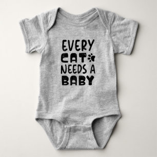 Elke kat heeft een Baby nodig Romper