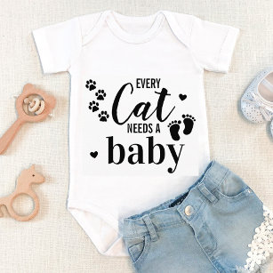 Elke kat heeft een Baby-zwangerschapsaankondiging  Romper