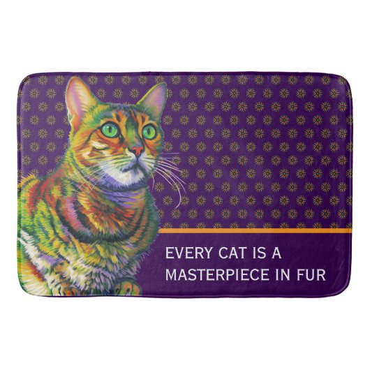 Elke kat is een meesterwerk in bont badmat (Voorkant)