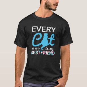 Elke kat is mijn beste vriend - grappige kat t-shirt