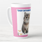 elke kat is mijn beste vriend latte mok (Linkerhoek)