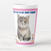 elke kat is mijn beste vriend latte mok (Voorkant)