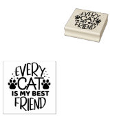 Elke kat is mijn beste vriend rubberstempel (Gestempeld)