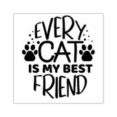 Elke kat is mijn beste vriend rubberstempel (Afrduk)