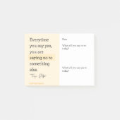 Elke keer als je iets JA zegt, zeg je: Post-it® Notes (Voorkant)