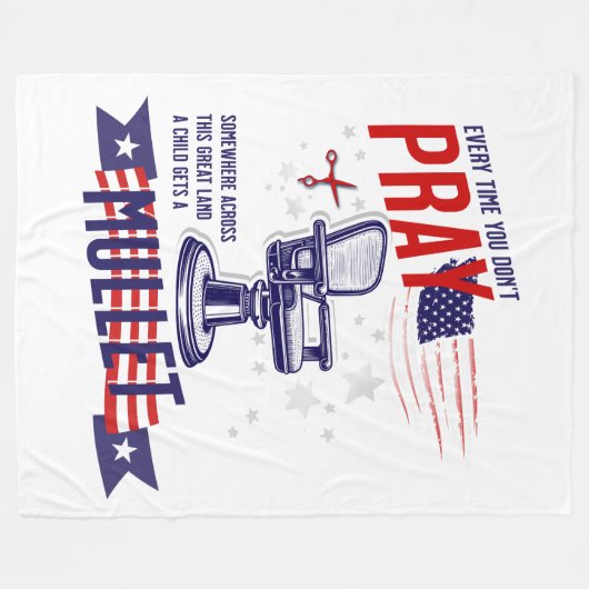 Elke keer als je niet bidt grappige patriottische  fleece deken (Voorkant (Horizontaal))