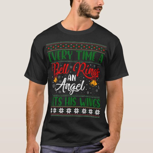 Elke keer dat Bell Rings Angel zijn Wings Christm T-shirt (Voorkant)