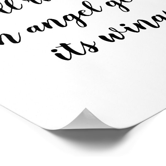 Elke keer dat een Bell Rings Angel zijn eigen ogen Poster (Hoek)