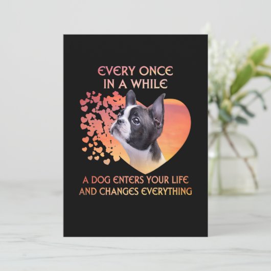 Elke keer dat een hond je leven in Boston betreedt Aankondiging (Staand voorkant)