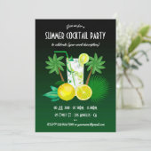 Elke keer dat een zomercocktails wordt uitgenodigd kaart (Staand voorkant)