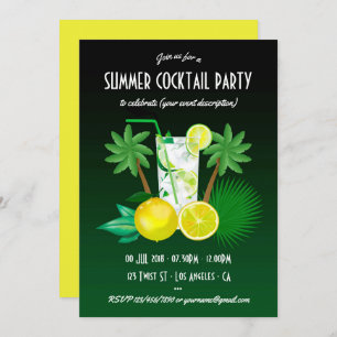 Elke keer dat een zomercocktails wordt uitgenodigd kaart