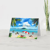 Elke keer dat er een Wenskaart met dachshund-stran Kaart (Voorkant)