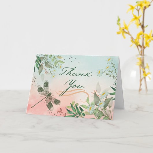 Elke keer dat je een dragonfly Daisie hoort Kaart (Gele Bloem)