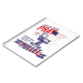 Elke keer dat je niet bidt grappig patriottisch da notitieboek (Linkerzijde)