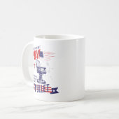 Elke keer dat je niet bidt, is er een patriottisch koffiemok (Voorkant links)