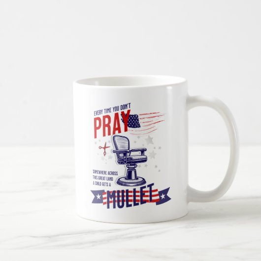 Elke keer dat je niet bidt, is er een patriottisch koffiemok (Rechts)