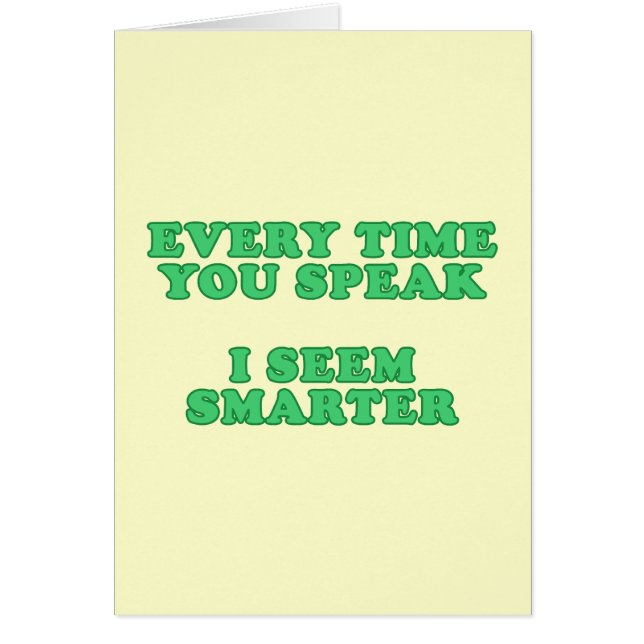 Elke keer dat je spreekt (Voorkant)