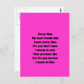 Elke keer dat mijn hart overslaat briefkaart (Voorkant / Achterkant)