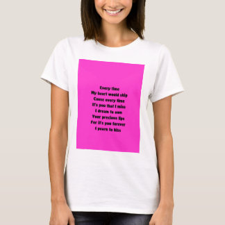 Elke keer dat mijn hart overslaat t-shirt