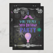 Elke keer dat Steampunk Chalkboard Party wordt uit Kaart (Voorkant / Achterkant)