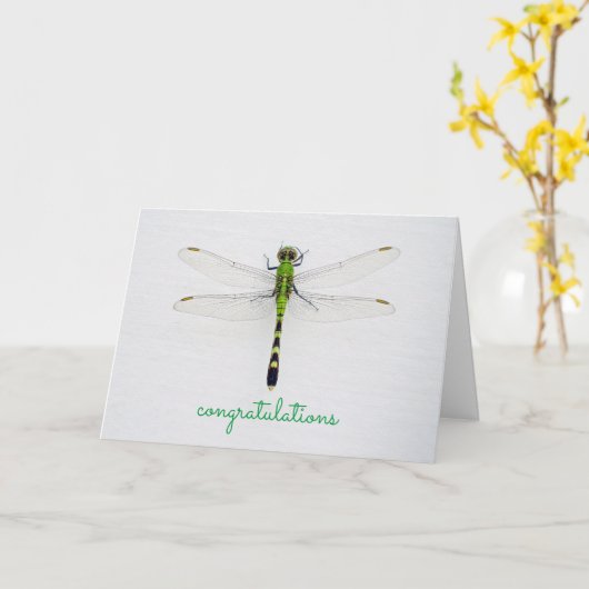 Elke keer dat u met Dragonfly feliciteert Kaart (Gele Bloem)