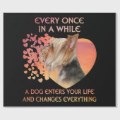 Elke keer een keer een hond in Yorkshire Lover Cadeaupapier (Vlak)